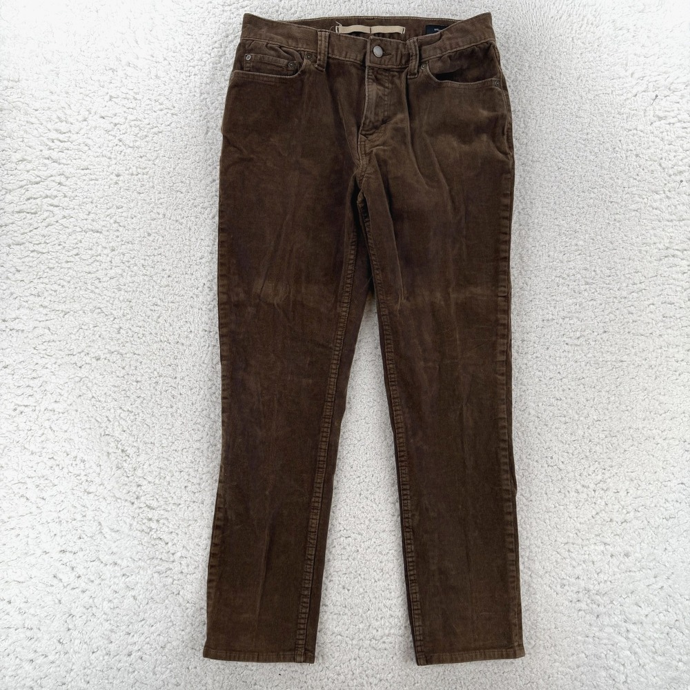 Banana Republic Travel Cord Pants Mens 30x30 Brown Slim Fit Corduroy Chino Y2K